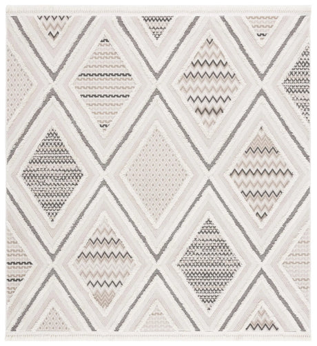 Safavieh Urban 6'-7" x 6'-7" Rug in Grey / Ivory