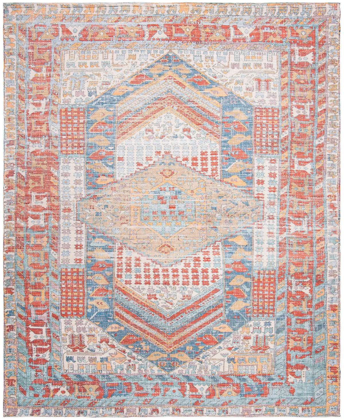 Safavieh Saffron 8'-0" x 10'-0" Rug in Fuchsia / Blue