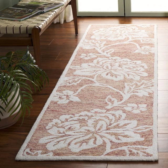 Safavieh Jardin 2'-3" x 8'-0" Rug in Rust / Ivory