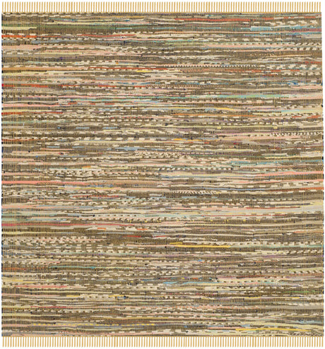 Safavieh Rag Rug 6'-0" x 6'-0" Rug in Yellow / Multi