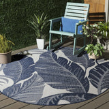 Safavieh Beach House 6'-7" x 6'-7" Rug in Navy / Ivory