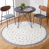 Safavieh Easy Care 6'-0" x 6'-0" Rug in Ivory / Black