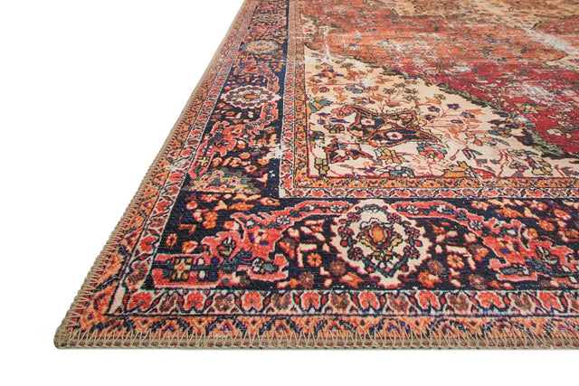 Loloi Loren Lq-07 Red / Navy Rugs - rug corner