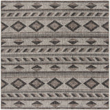 Safavieh Courtyard 6'-7" x 6'-7" Rug in Grey / Black