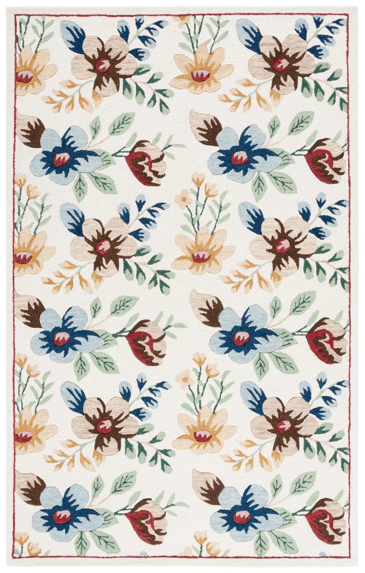 Safavieh Blossom 4'-0" x 6'-0" Rug in Ivory / Blue
