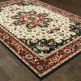 Oriental Weavers Sphinx Kashan 096W1 Red / Ivory Rugs - angle detail