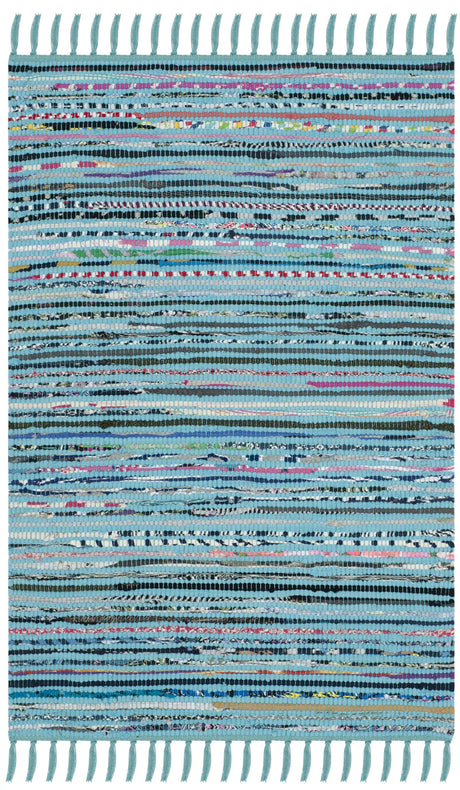 Safavieh Rag Rug 2'-0" x 3'-0" Rug in Turquoise / Multi