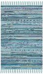 Safavieh Rag Rug 2'-0" x 3'-0" Rug in Turquoise / Multi