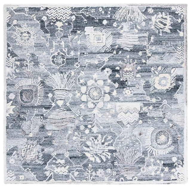 Safavieh Glamour 6'-0" x 6'-0" Rug in Grey / Ivory
