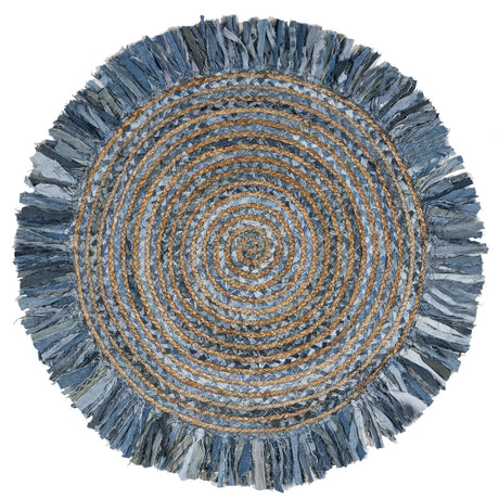Safavieh Cape Cod 3'-0" x 3'-0" Rug in Ivory / Denim