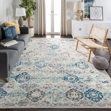 Safavieh Madison 10'-0" x 14'-0" Rug in Ivory / Aqua
