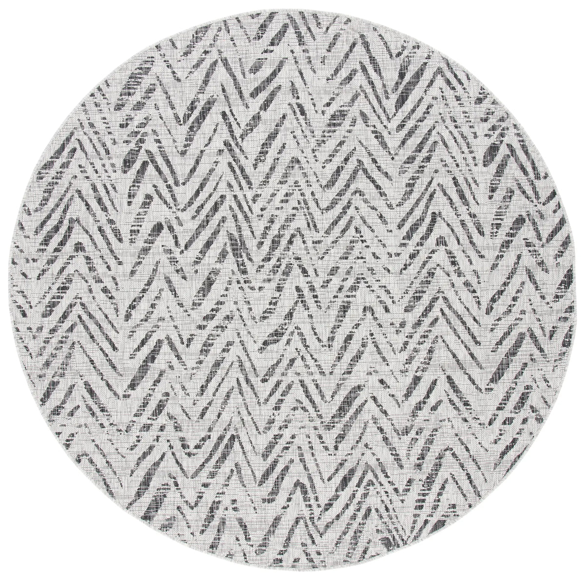 Safavieh Courtyard 5'-3" x 5'-3" Rug in Grey / Black