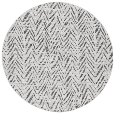 Safavieh Courtyard 5'-3" x 5'-3" Rug in Grey / Black