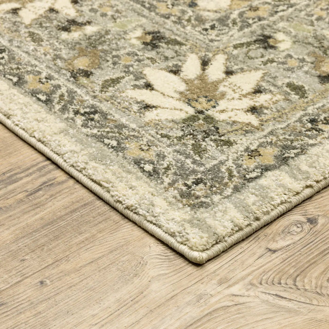Oriental Weavers Sphinx Florence 5508I Beige/ Grey Rugs - corner detail
