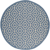 Safavieh Courtyard 7'-10" x 7'-10" Rug in Blue / Beige