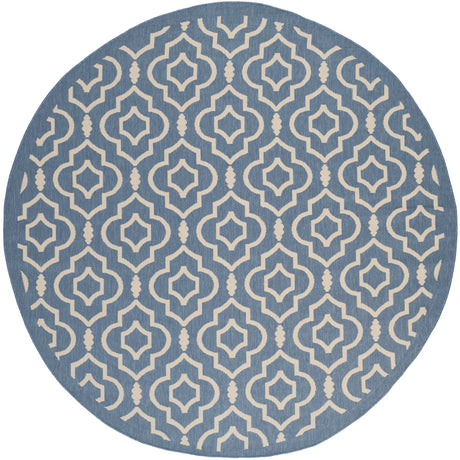 Safavieh Courtyard 7'-10" x 7'-10" Rug in Blue / Beige