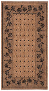 Safavieh Courtyard 2'-7" x 5'-0" Rug in Coffee / Black