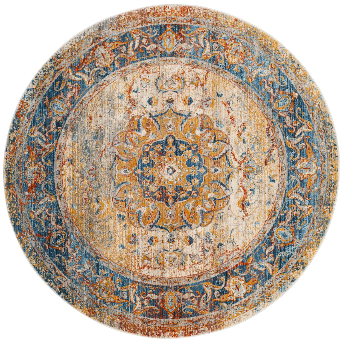 Safavieh Vintage Persian 5'-0" x 5'-0" Rug in Blue / Multi