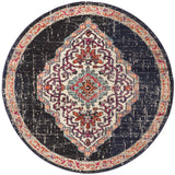 Safavieh Monaco 5'-0" x 5'-0" Rug in Black / Blue