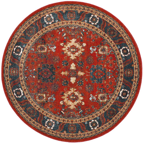 Safavieh Vintage Hamadan 5'-3" x 5'-3" Rug in Orange / Blue