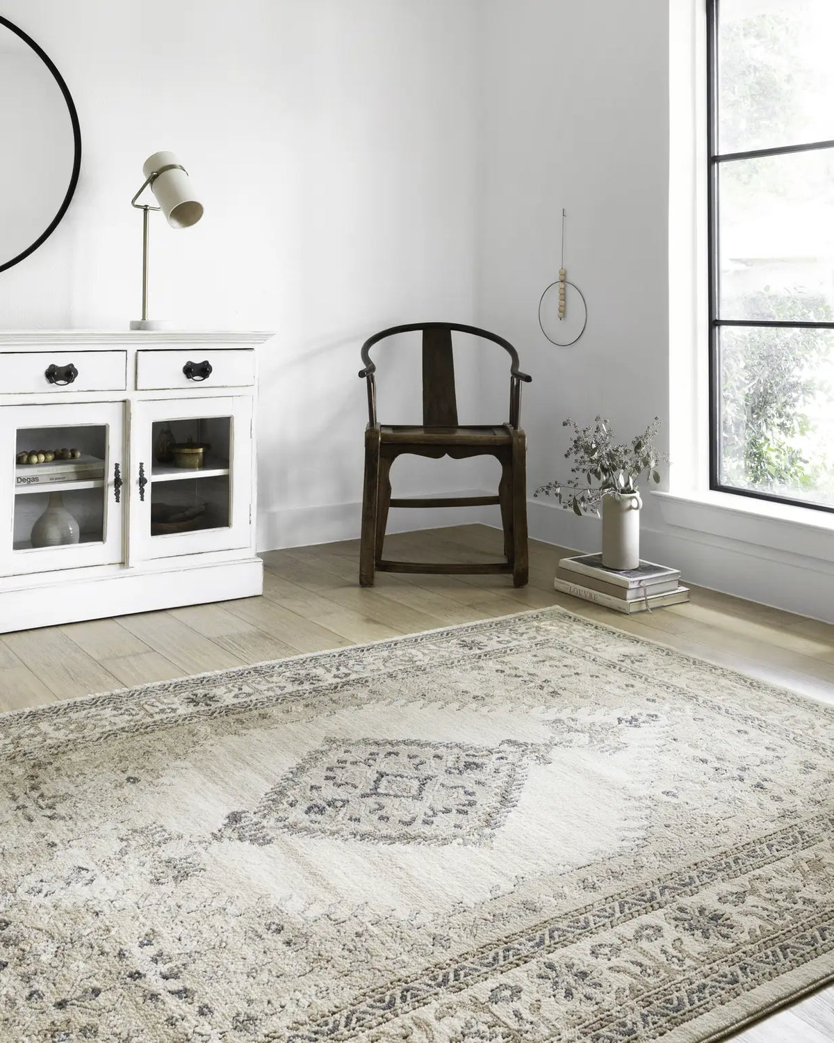 Loloi Teagan Tea-02 Oatmeal/Ivory Rugs - room scene 1