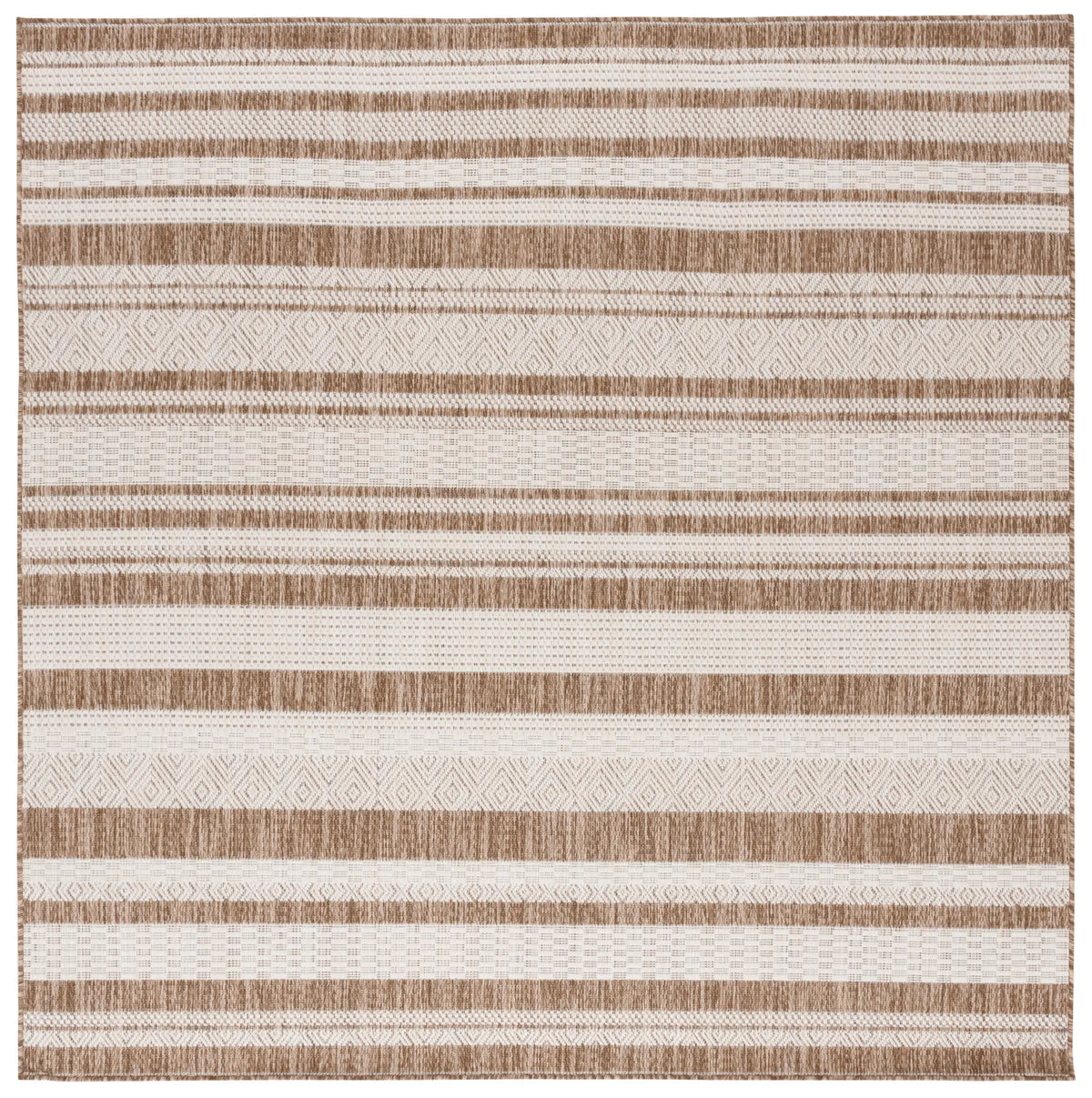 Safavieh Beach House 6'-7" x 6'-7" Rug in Navy / Ivory
