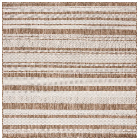 Safavieh Beach House 6'-7" x 6'-7" Rug in Navy / Ivory