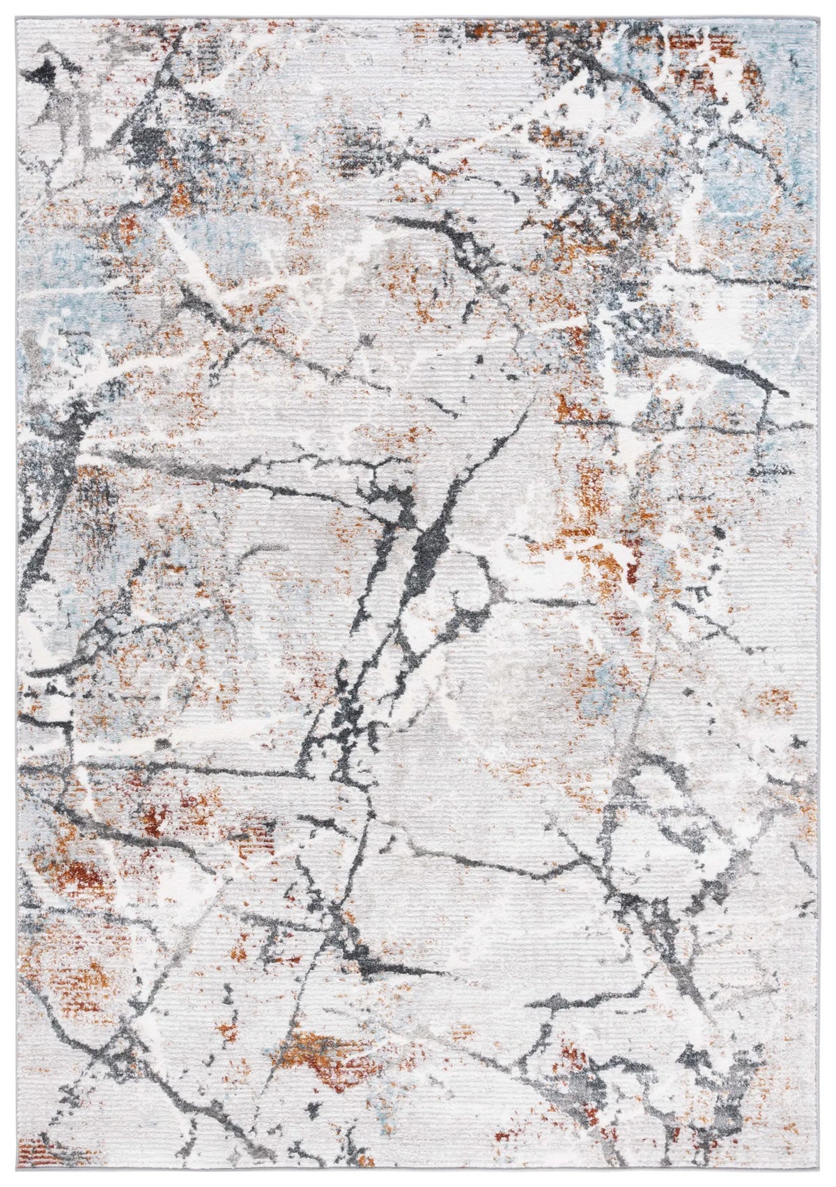 Safavieh Meadow 500 4'-0" x 6'-0" Rug in Light Grey / Black