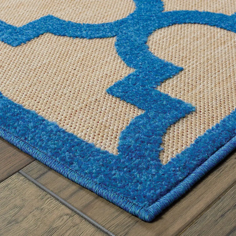 Oriental Weavers Sphinx Cayman 660L9 Sand / Blue Rugs - corner detail