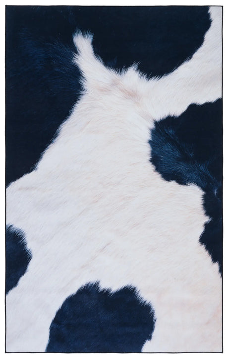 Safavieh Faux Hide 4'-0" x 6'-0" Rug in Ivory / Dark Blue
