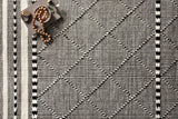 Loloi Sawyer Saw-01 Black Rugs - styled aerial 1