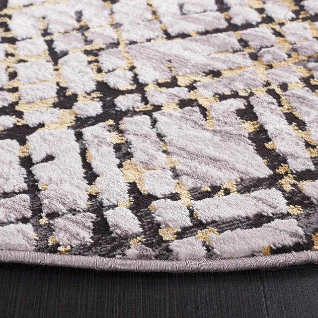 Safavieh Amelia 6'-7" x 6'-7" Rug in Grey / Gold