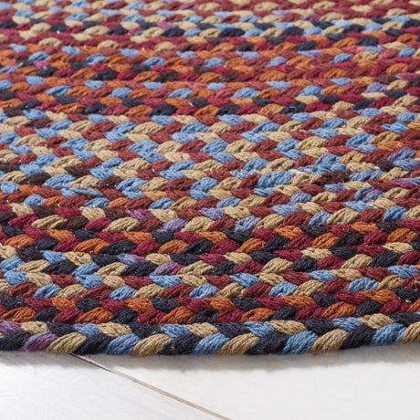 Safavieh Braided 5'-0" x 5'-0" Rug in Blue / Rust