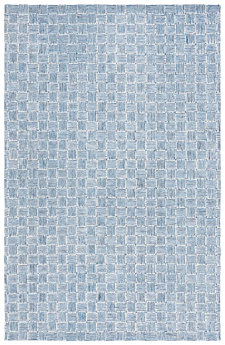 Safavieh Micro-Loop 4'-0" x 6'-0" Rug in Navy / Ivory