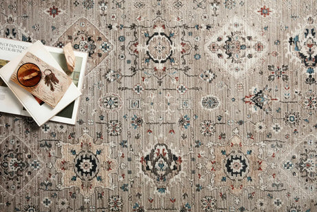 Loloi Leigh Lei-02 Dove/Multi Rugs - styled aerial 1