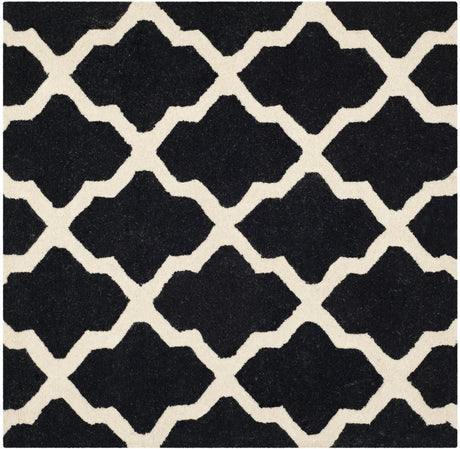 Safavieh Cambridge 4'-0" x 4'-0" Rug in Black / Ivory