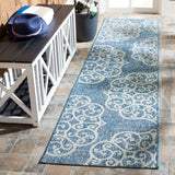 Safavieh Courtyard 2'-2" x 9'-0" Rug in Navy / Grey
