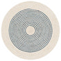 Safavieh Braided 3'-0" x 3'-0" Rug in Ivory / Navy