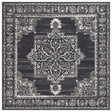 Safavieh Pyramid 6'-7" x 6'-7" Rug in Charcoal / Ivory