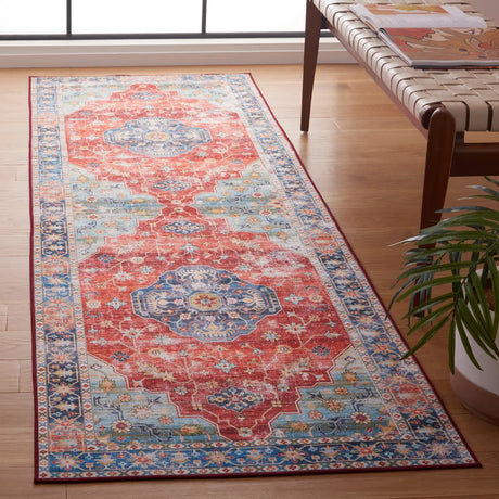 Safavieh Tucson 2'-6" x 8'-0" Rug in Blue / Rust