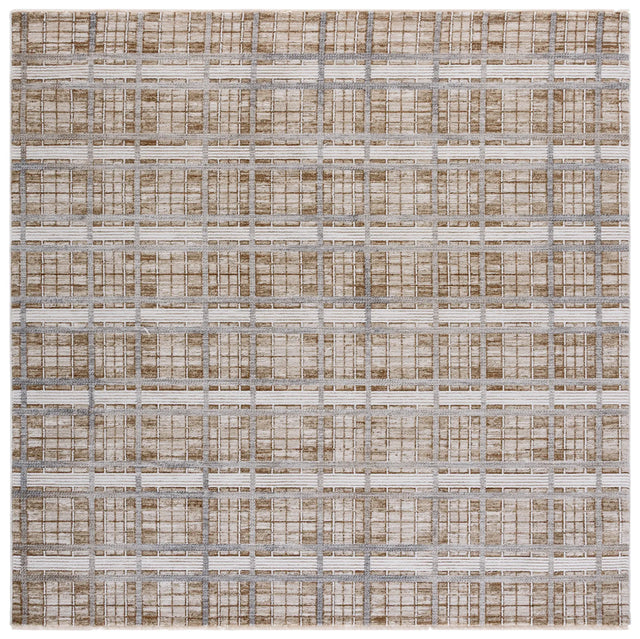 Safavieh Finley Modern 6'-7" x 6'-7" Rug in Beige / Grey