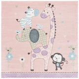 Safavieh Carousel Kids 100 6'-7" x 6'-7" Rug in Blush Pink