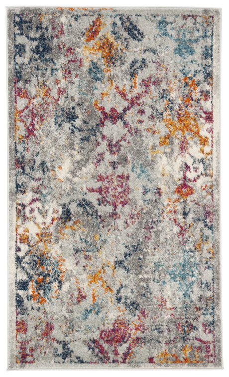 Safavieh Madison 3'-0" x 5'-0" Rug in Light Grey / Fuchsia