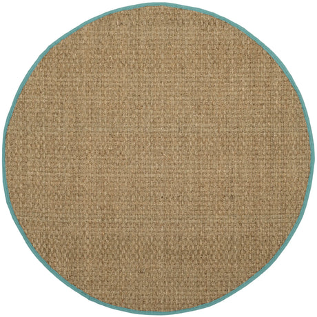 Safavieh Natural Fiber 6'-0" x 6'-0" Rug in Natural / Teal