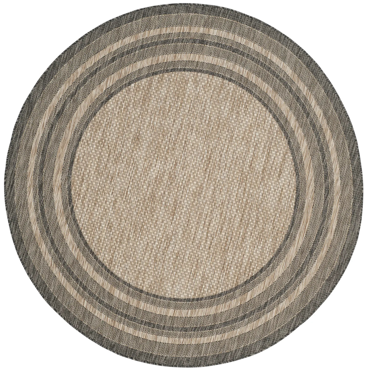 Safavieh Courtyard 10'-0" x 10'-0" Rug in Natural / Black