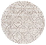 Safavieh Hudson Shag 7'-0" x 7'-0" Rug in Multi Ivory / Beige