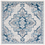 Safavieh Tulum 6'-7" x 6'-7" Rug in Ivory / Blue