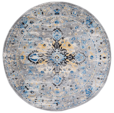 Safavieh Madison 6'-7" x 6'-7" Rug in Grey / Gold