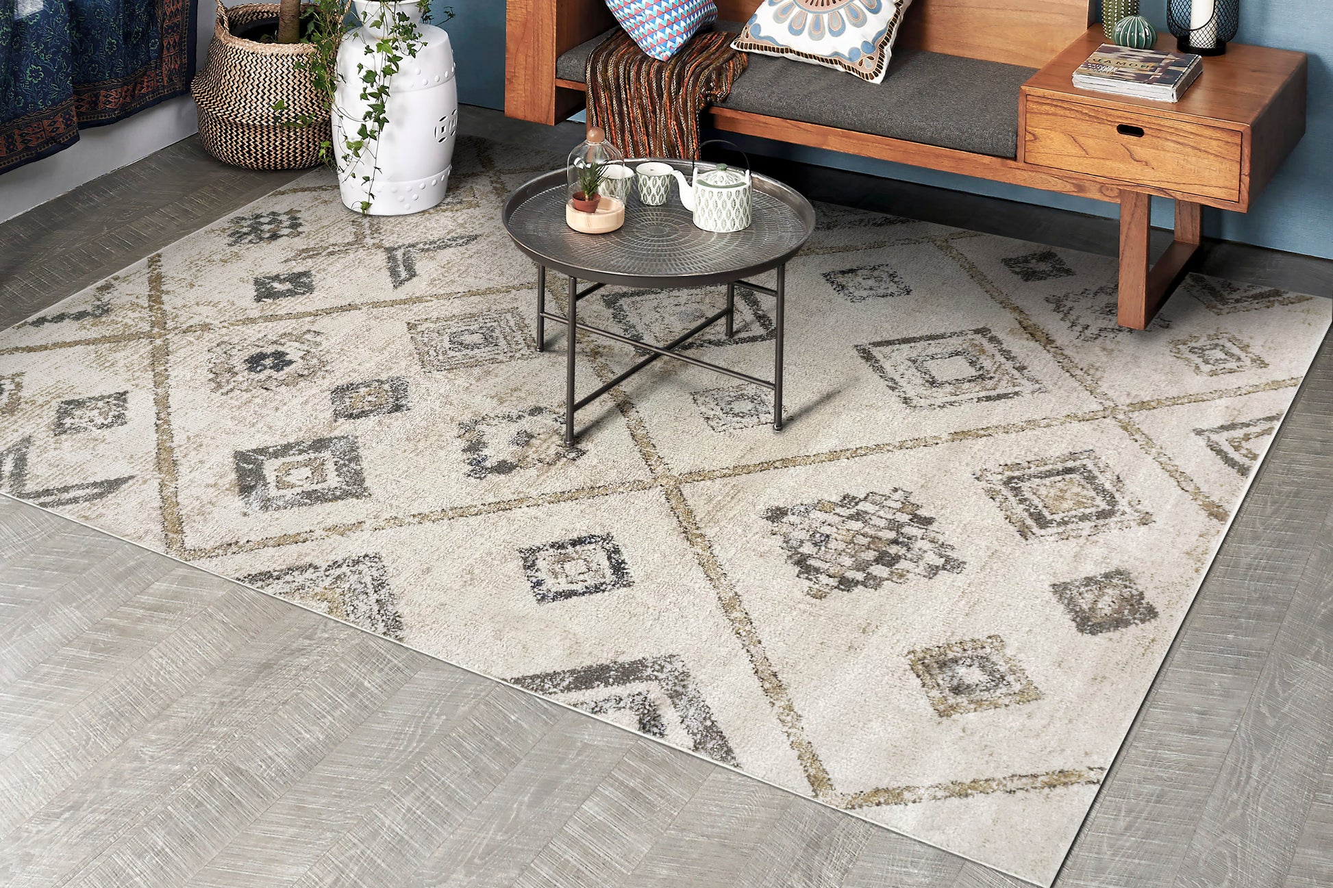 Dynamic Rugs Carlisle 62014 Ivory/Grey Area Rug