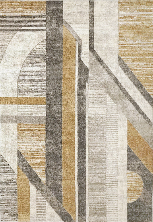 Dynamic Rugs Zahara 4415 Grey/Gold Area Rug